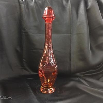 Red glass decanter