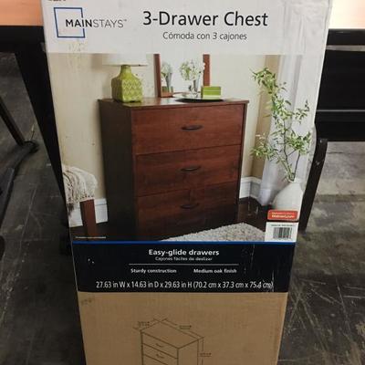 3 drawer chest new in box