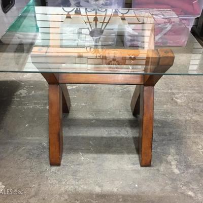 Glass top side table
