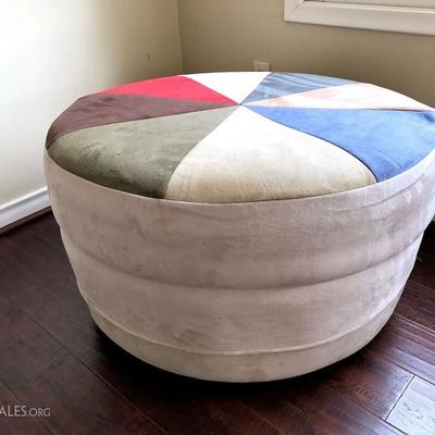 Large suede cloth stool