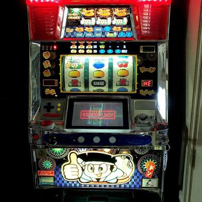 Working vintage Japanese Hanari Azure Slot Machine 