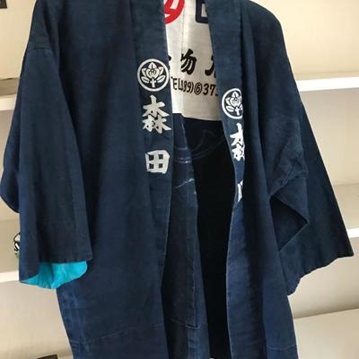 Vintage, WWII era, Japanese Shirushi Hanten work jacket
