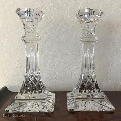 Waterford Pair 8" Candle Holders NIB!