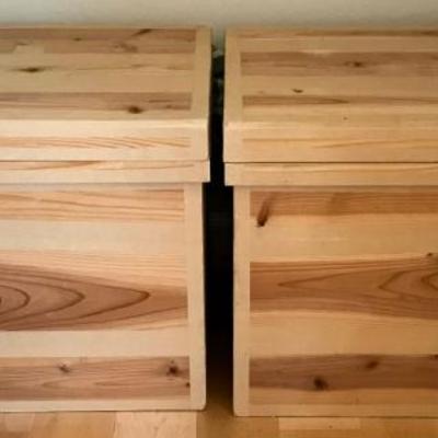 Tin-Lined Japanese Pine Tea Crate