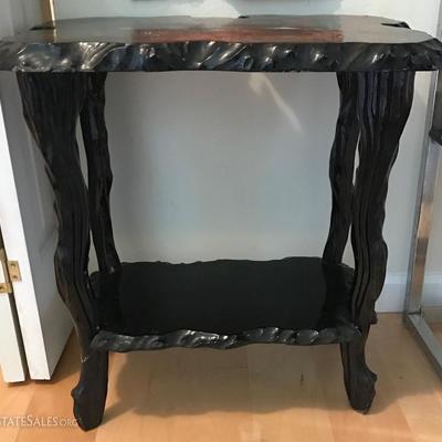 Chinoiserie, Lacquer & Mother of Pearl Inlay end table
