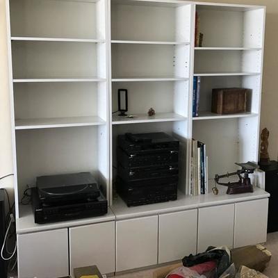Set of 3 shelves (the stereo system not for sale)