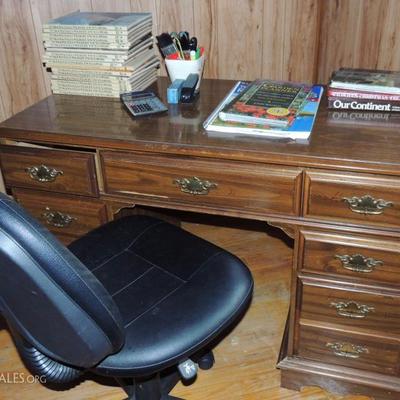 vintage desk and office chair
