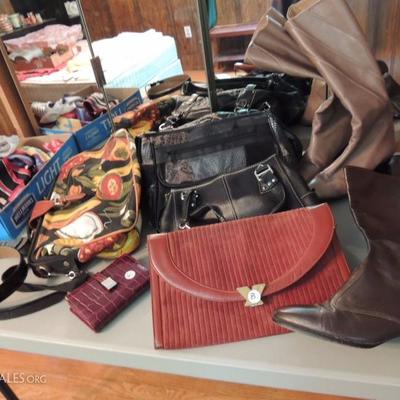 scarves, belts, boots, handbags mostly vintage