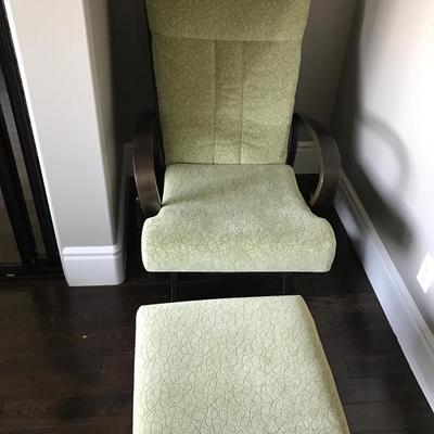 Glider rocking chair nursing mom