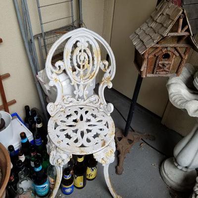 HEAVY WROUGHT IRON PATIO CHAIR 2 OF 2 