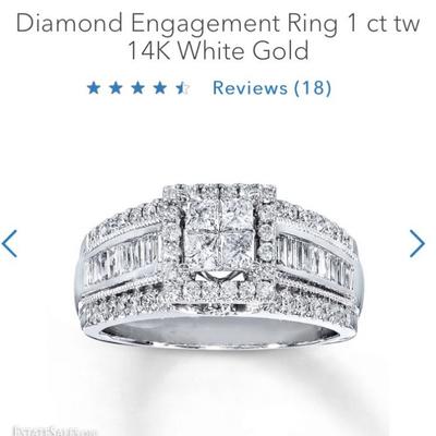 Wonderful 1.15 caret diamond engagement ring retail  was $3.099.