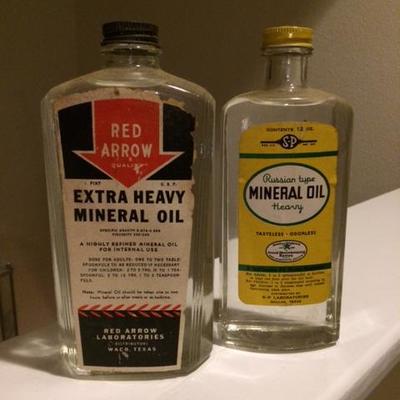 Antique Mineral Oil old new stock