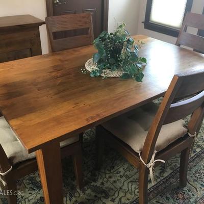 Crate and Barrel Dining Table and 4 Chairs, 1 year old! 