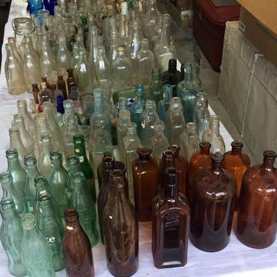 HUGE Antique Bottle Collection