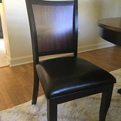 Set of 4 contemporary dining chairs, $225