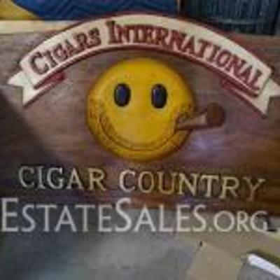 Wood Cigar Sign