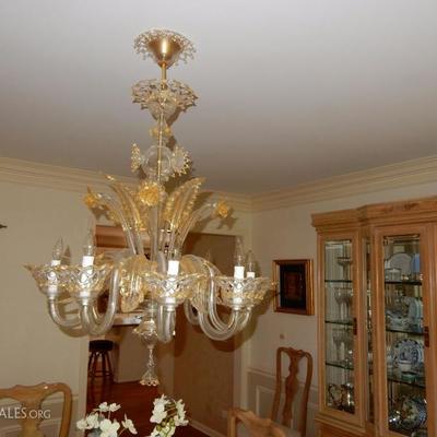 Lot # 103/ Murano Chandelier, 8 Arm purchased at Murano in Italy. $2,500.00