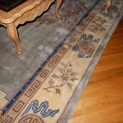 Lot # 107  Oriental Carpet  Blue Design is 9 x 12  $1,200.00