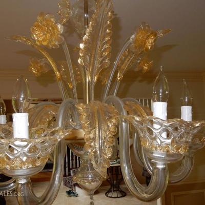 Lot # 103/ Murano Chandelier, 8 Arm purchased at Murano in Italy. $2,500.00