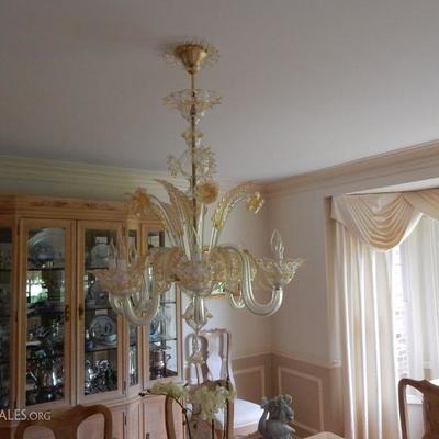 Lot # 103/ Murano Chandelier, 8 Arm purchased at Murano in Italy. $2,500.00