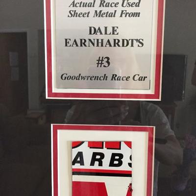 Dale Earnhardt Autographed Racing Shadow Box detail