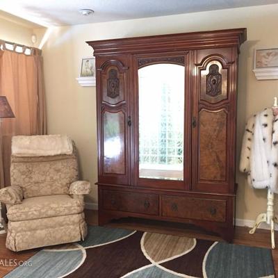 Armoire with mirror