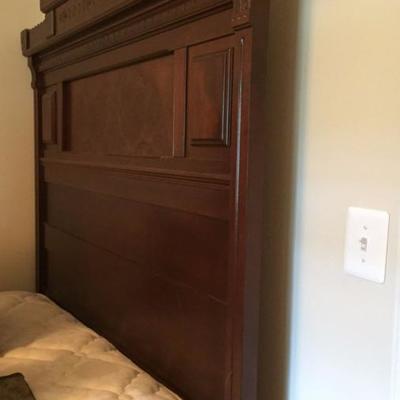 Vintage Double bed with tall headboard