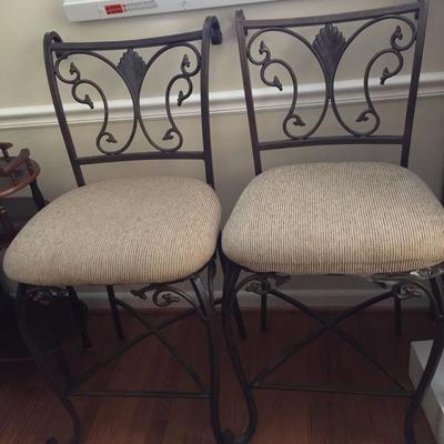 Wrought Iron Bar stools with back