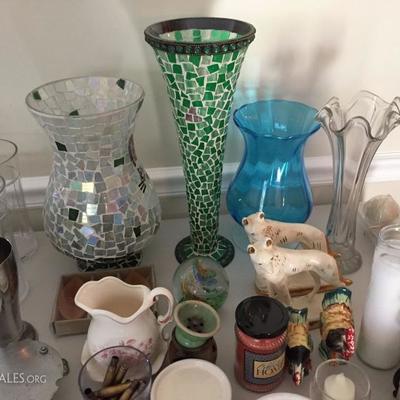 Mosaic and Art Deco vases