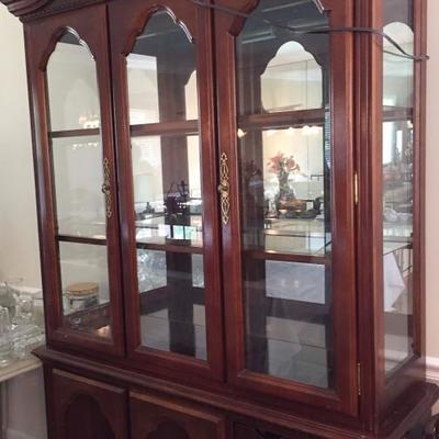 Glass topped China cabinet