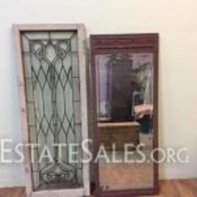 Vintage Wrought Iron And Glass Door