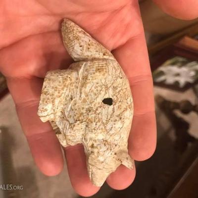 19th century native american stone fetish carving