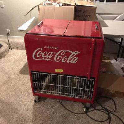 vintage working coca cola cooler