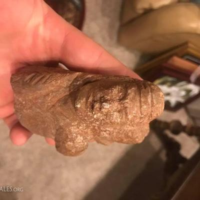 19th century native american stone carving
