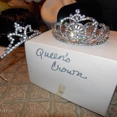 Crown and tiara, crown had been repaired 