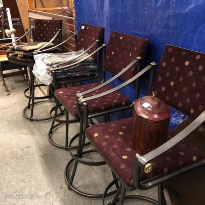 4 swivel bar stools 