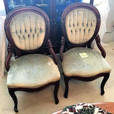 Late 19th century parlor chairs 