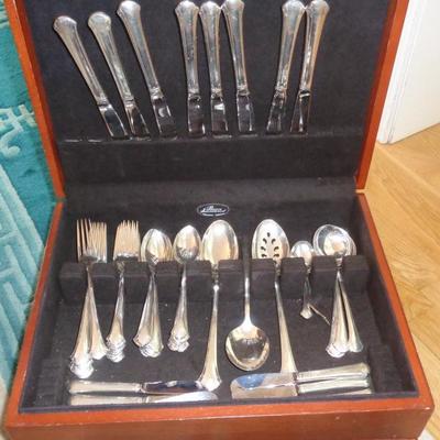 61 piece Towle 1937 Chippendale sterling flatware set