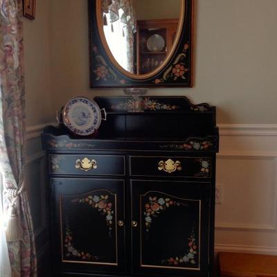 Ethan Allen side bar and mirror