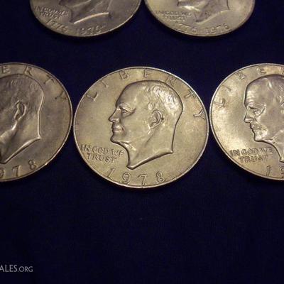 3 - 1978 Eisenhower Dollar coins