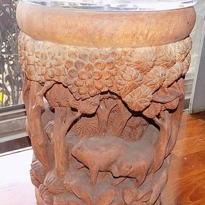 MHE005 Another Hand Carved Wooden Side Table
