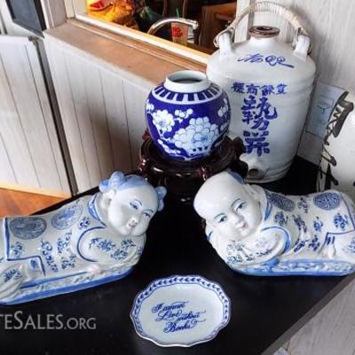 MHE022 Oriental Ceramic Pieces Buddha's, Jars More
