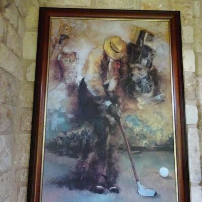 AWESOME GOLF PAINTING RETAIL $420 -- COME FOR A GREAT BARGIN