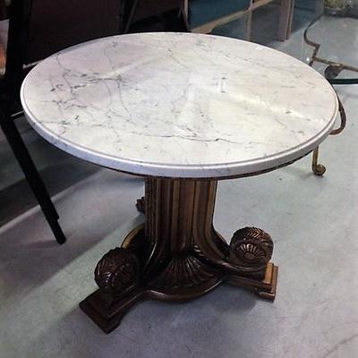 Marble Top Pedestal Table