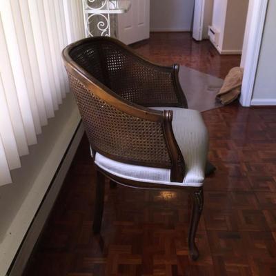 single rattan double woven  side chair 