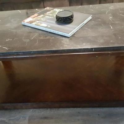 Faux marble topped coffee table 