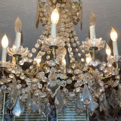 Late 1800's Crystal Chandelier