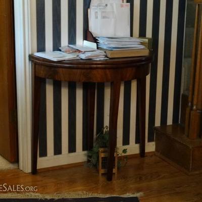 Vintage Demilune Game Table, Card Table