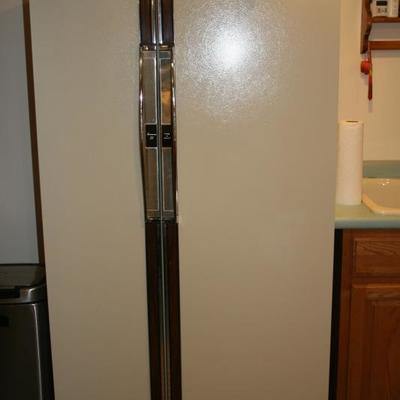 Amana side by side Refrigerator is offered as a resale until July 13.  If interested call Robert at 978-852-2438