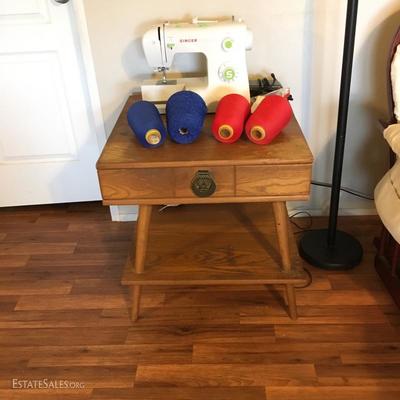 Side table, Singer sewing machine